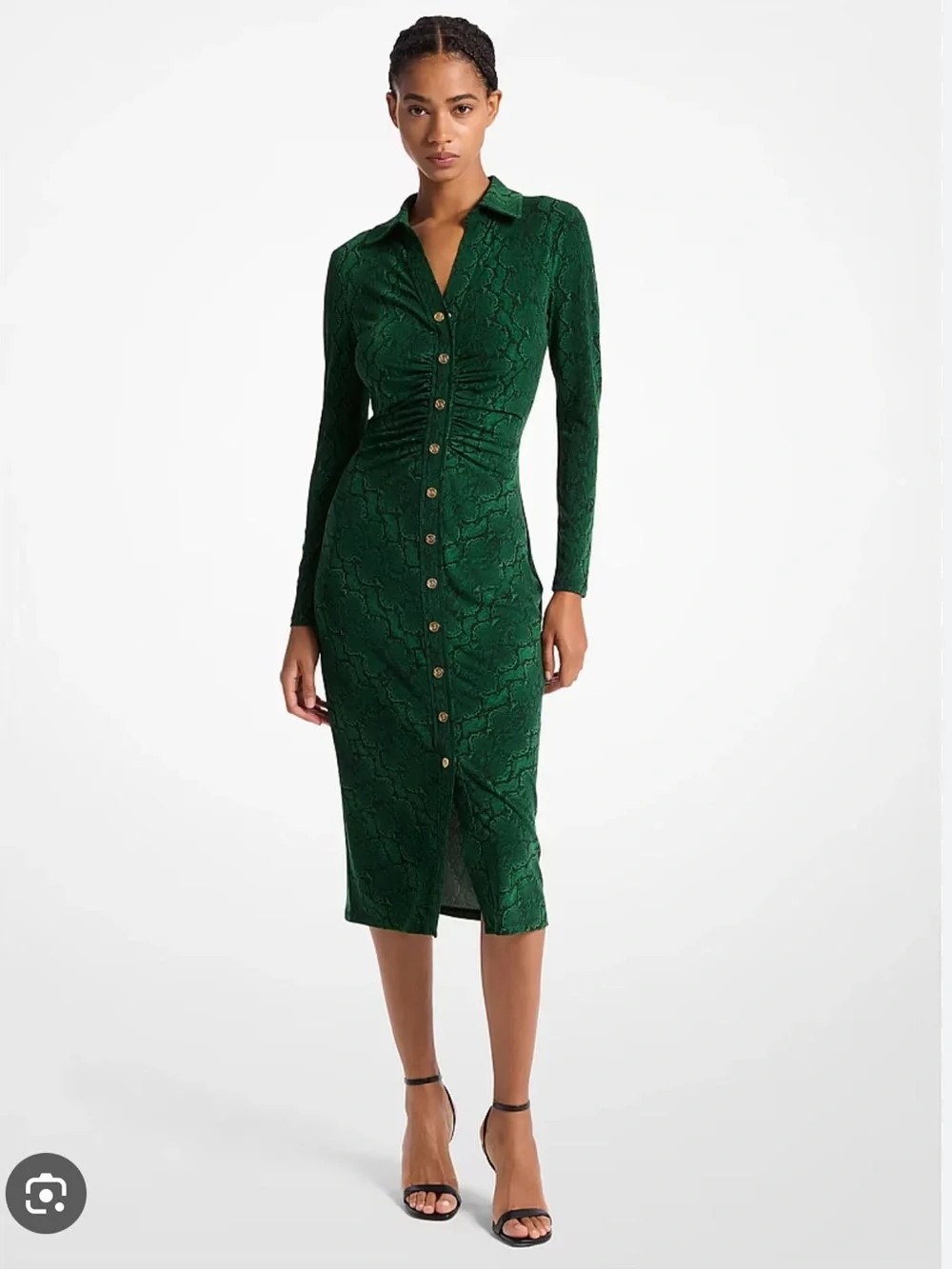 NWT Michael Kors Stretch Jersey Green Snake Print Dress